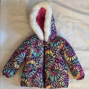 London Fog Floral Hooded Pink Jacket Size 3T GUC